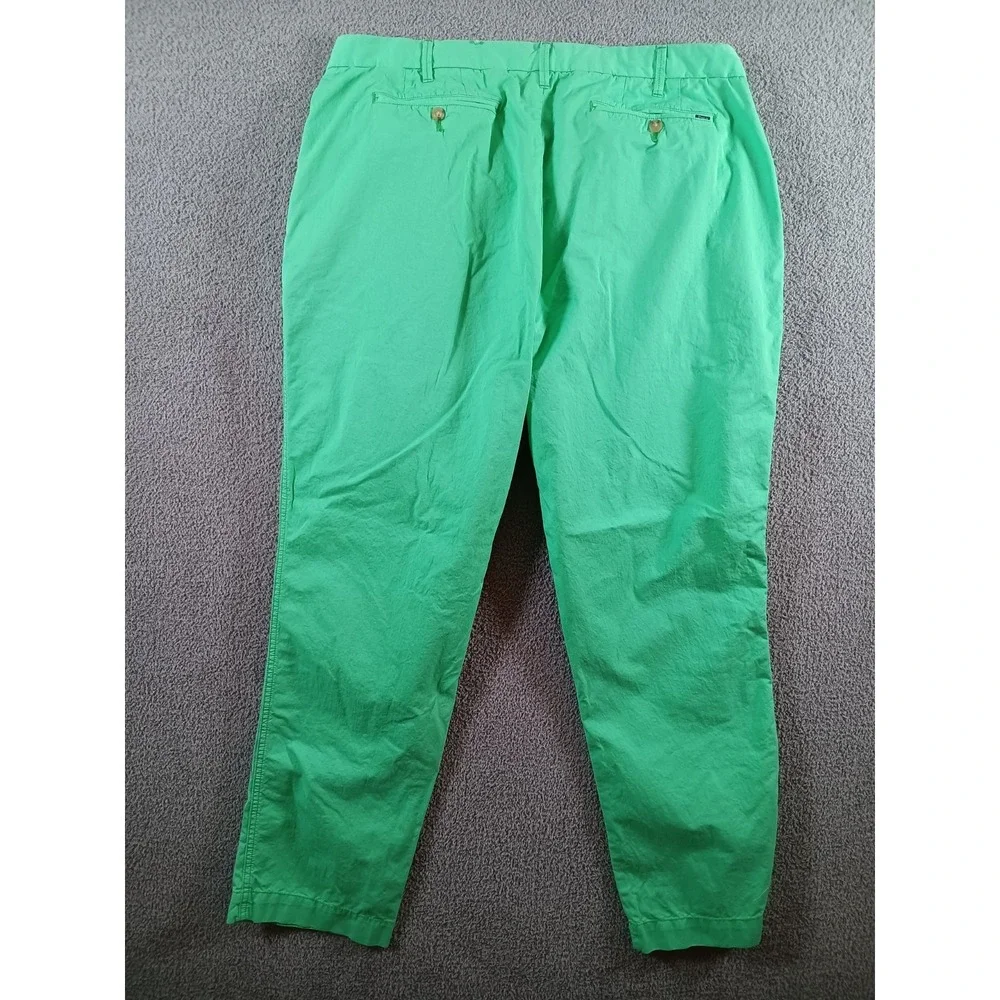 Polo Ralph Lauren Mens 40x32 Green Straight Fit Pima Cotton Chino Pants